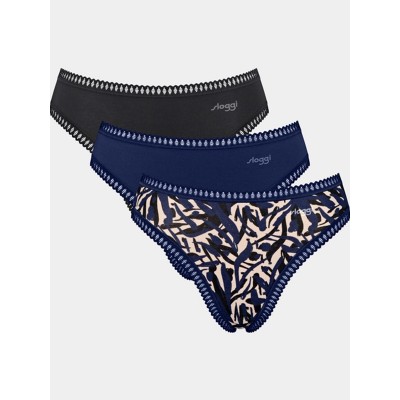 ΣΛΙΠΑΚΙ SLOGGI GO CRUSH HIGH LEG ΜΑΥΡΟ/ΜΠΛΕ/ΕΜΠΡΙΜΕ 3 ΤΕΜ. 