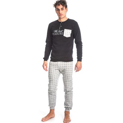 ΠΥΤΖΑΜΑ ΒΑΜΒΑΚΕΡΗ DREAMS ΜΑΥΡΟ/ΓΚΡΙ ΜΕΛΑΝΖΕ