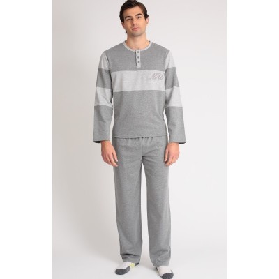 ΠΥΤΖΑΜΑ ΦΟΥΤΕΡ MARIO UOMO ΑΝΘΡΑΚΙ ΜΕΛΑΝΖΕ