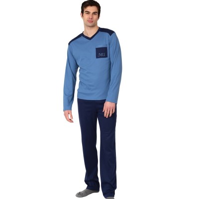 ΠΥΤΖΑΜΑ  ΙΝΤΕΡΛΟΚ MARIO-UOMO ΡΑΦ-ΜΠΛΕ