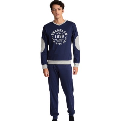 ΠΥΤΖΑΜΑ  ΙΝΤΕΡΛΟΚ MARIO-UOMO ΜΠΛΕ