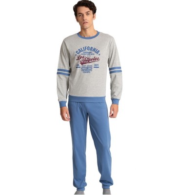 ΠΥΤΖΑΜΑ  ΙΝΤΕΡΛΟΚ MARIO-UOMO ΓΚΡΙ-ΡΑΦ