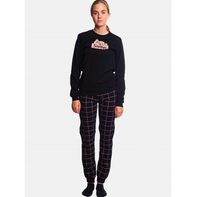 ΠΥΤΖΑΜΑ ΒΑΜΒΑΚΕΡΗ DREAMS MΑΥΡΗ