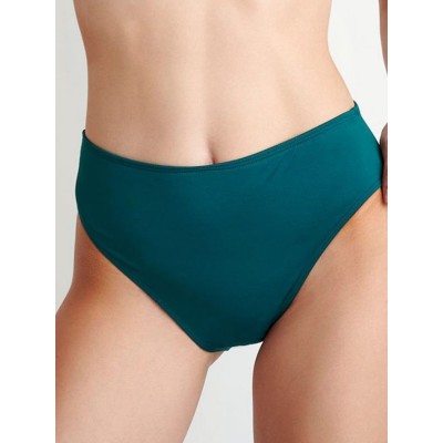 ΜΑΓΙΟ BLU4U 'SOLIDS' ΕΛΑΦΡΩΣ ΨΗΛΟΜΕΣΟ BIKINI SLIP ΣΚΟΥΡΟ ΠΕΤΡΟΛ 