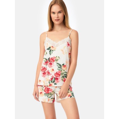 ΠΥΤΖΑΜΑ ΒΑΜΒΑΚΕΡΗ MINERVA ΕΚΡΟΥ FLORAL
