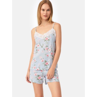 ΠΥΤΖΑΜΑ ΒΑΜΒΑΚΕΡΗ MINERVA ΣΙΕΛ FLORAL