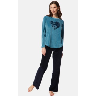 ΠΥΤΖΑΜΑ ΒΕΛΟΥΔΙΝΗ MINERVA ΠΕΤΡΟΛ ΑΝΟΙΧΤΟ