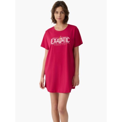T-SHIRT DRESS ΒΑΜΒΑΚΕΡΟ MINERVA CHERRY