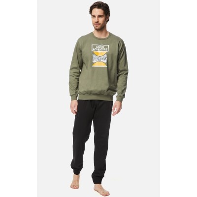 ΠΥΤΖΑΜΑ ΒΑΜΒΑΚΕΡΗ MINERVA ΧΑΚΙ/ΜΑΥΡΟ