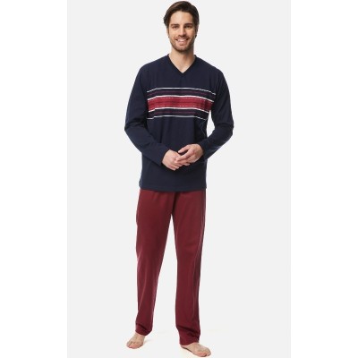 ΠΥΤΖΑΜΑ ΒΑΜΒΑΚΕΡΗ MINERVA ΜΑΡΙΝ/ΜΠΟΡΝΤΩ