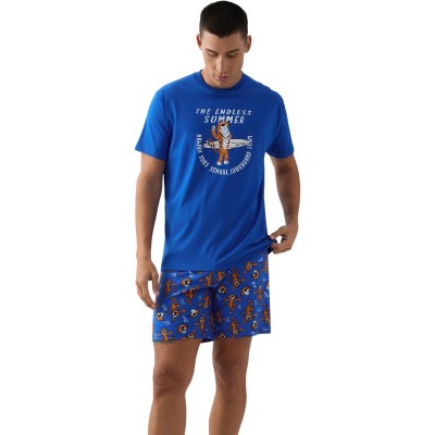 ΠΥΤΖΑΜΑ TIGER MINERVA  ΜΠΛΕ ΗΛΕΚΤΡΙΚ